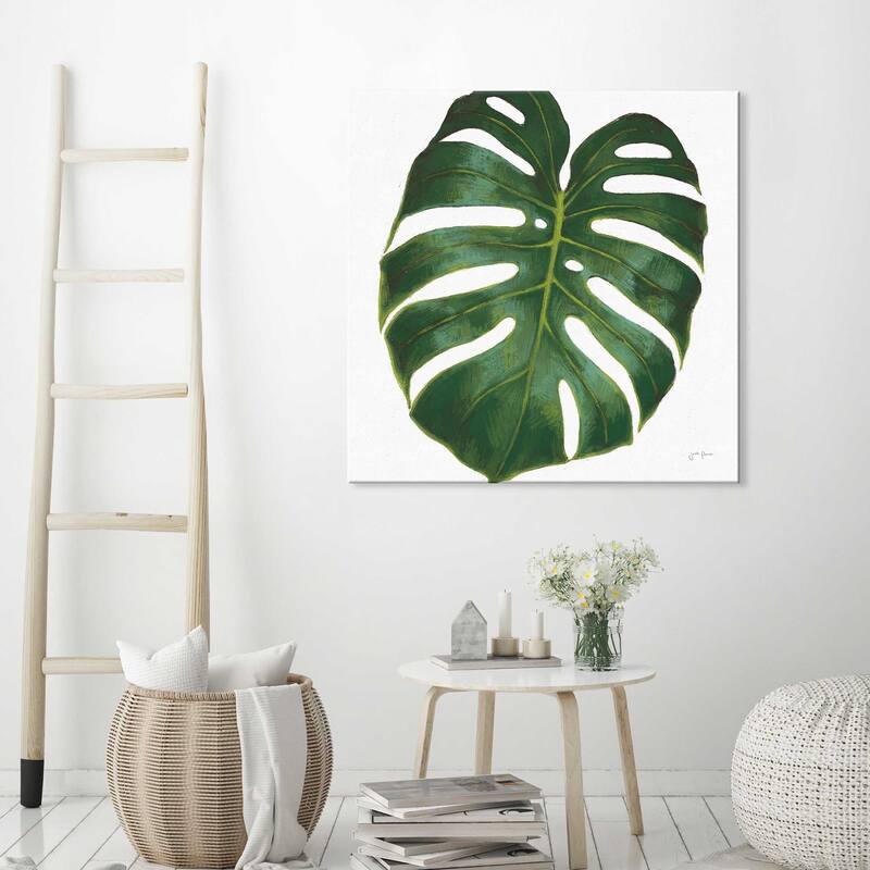 Janelle Penner "Welcome to Paradise XIII on White" Giclee Stretched Canvas Wall Art