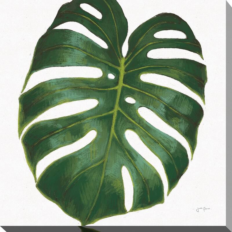 Janelle Penner "Welcome to Paradise XIII on White" Giclee Stretched Canvas Wall Art