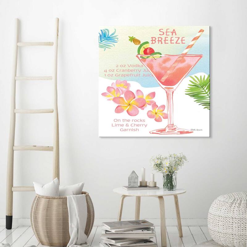Beth Grove "Tropical Getaway IV" Giclee Stretched Canvas Wall Art