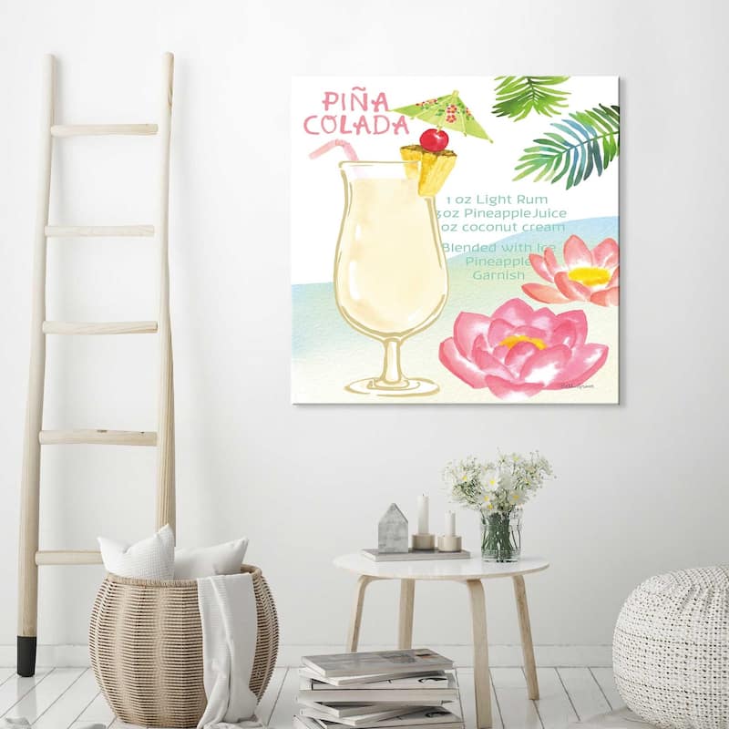 Beth Grove "Tropical Getaway II" Giclee Stretched Canvas Wall Art
