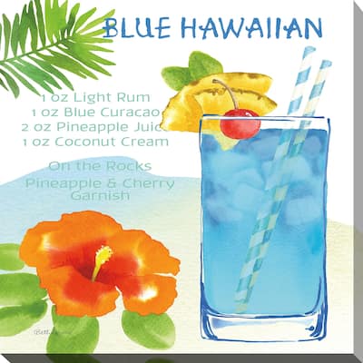 Beth Grove "Tropical Getaway I" Giclee Stretched Canvas Wall Art