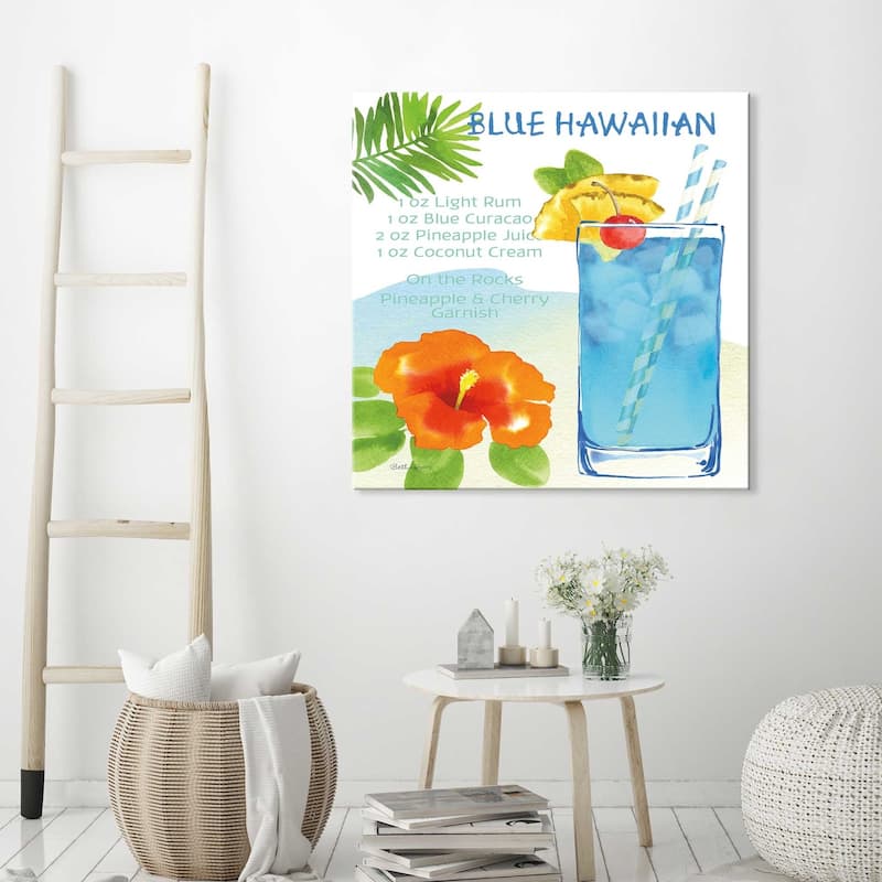 Beth Grove "Tropical Getaway I" Giclee Stretched Canvas Wall Art