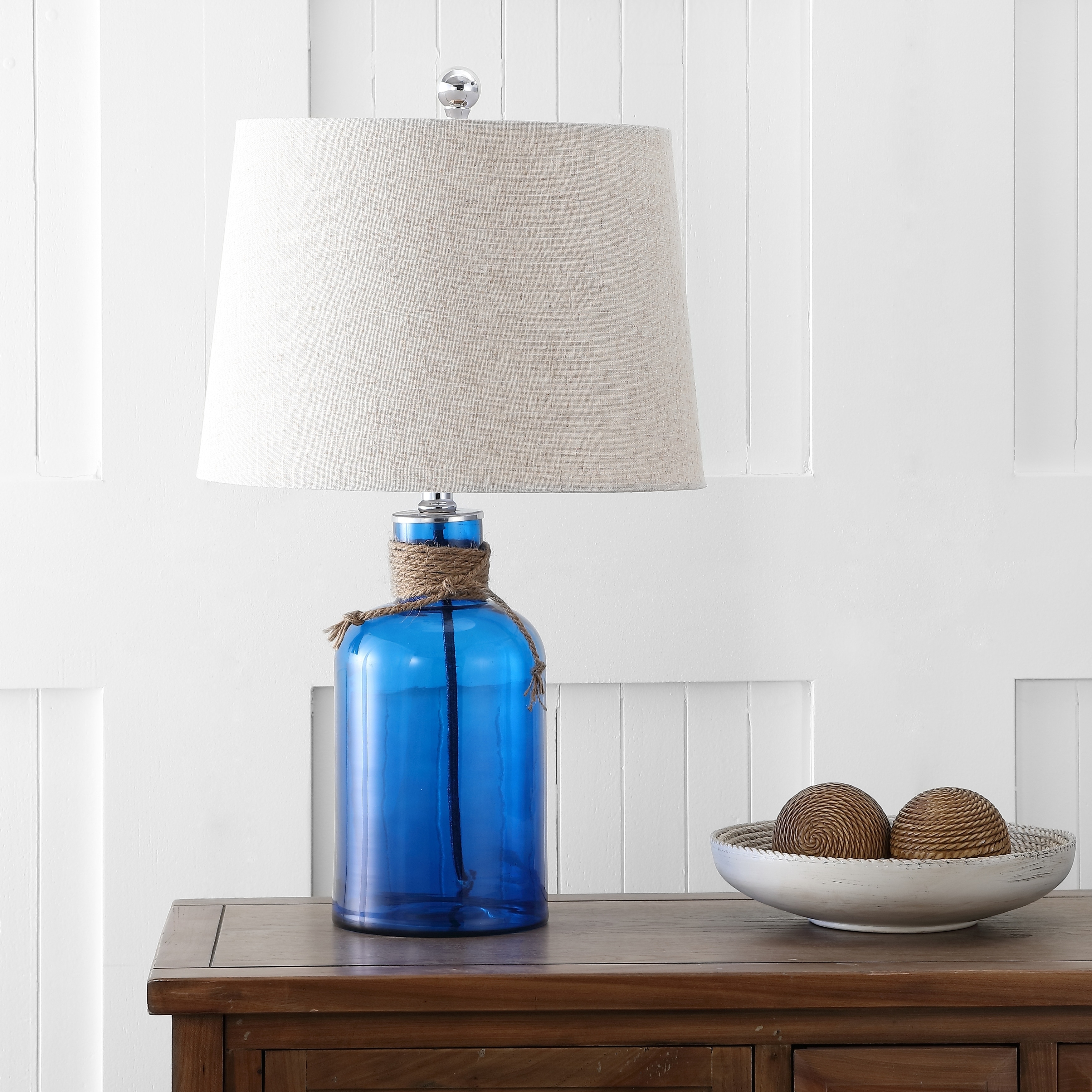 glass bottle table lamp