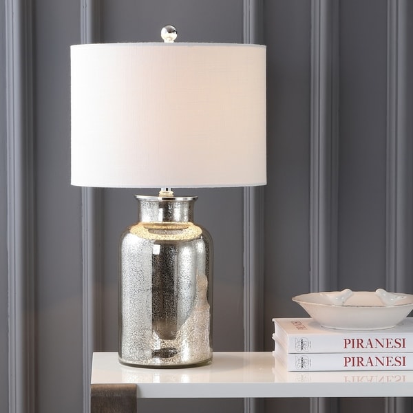 Esmee 24.5" Mercury Glass LED Table Lamp, Mercury Silver