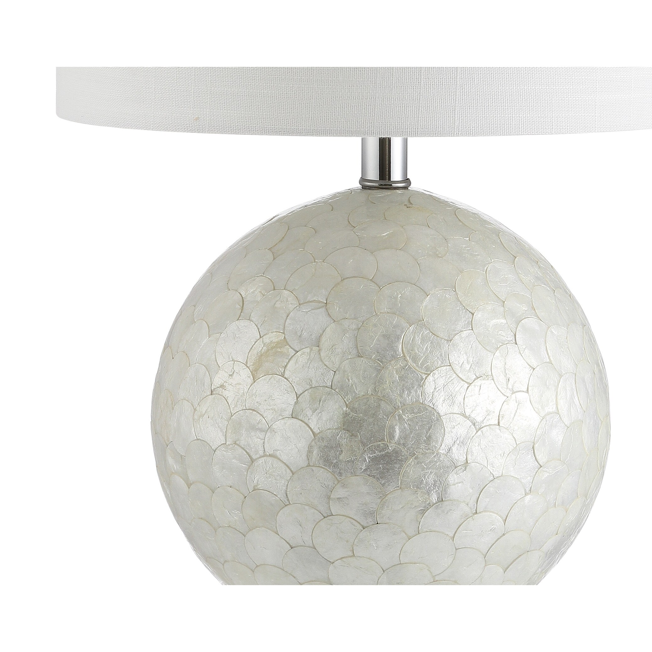 Shop Zuri 23 5 Capiz Seashell Sphere Led Table Lamp Pearl White