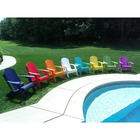Folding Adirondack Chair w/ Cup Holder - Poly Lumber