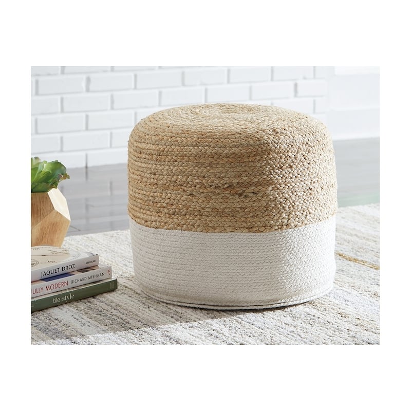Sweed Valley Natural/White Pouf