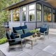Arden Selections Sapphire Leala Texture Outdoor Deep Seat Set - Thumbnail 1