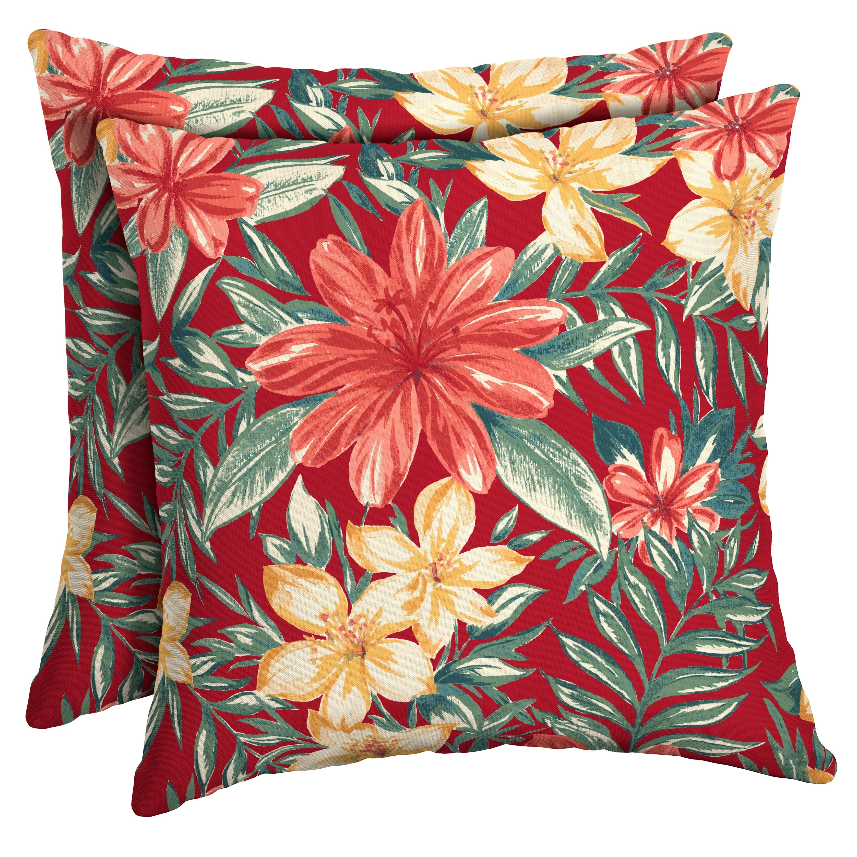 Arden Selections Ruby Clarissa Tropical Chaise Cushion Red