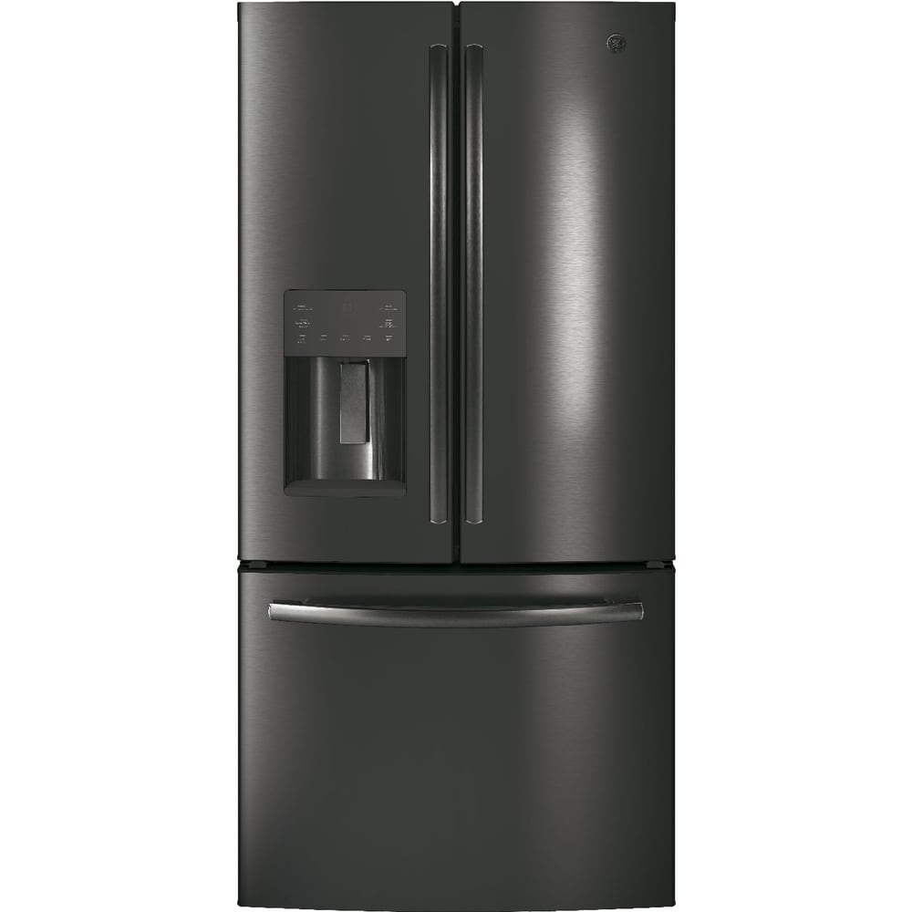 GE ENERGY STAR 23.8 Cu. Ft. French-Door Refrirator in black stainless (Grey - 7.1 - 10 cu. ft. - 3)