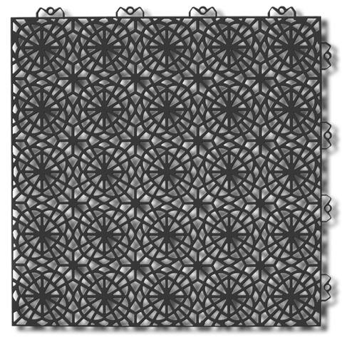 Bergo XL Interlocking Floor Tiles, Center, 14.8" x 14.8", 14 Pack