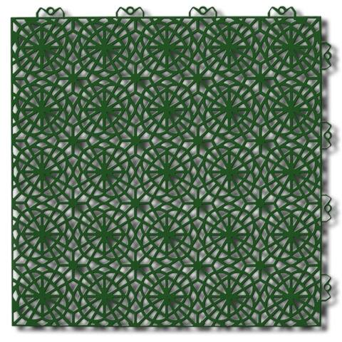 Bergo XL Interlocking Floor Tiles, Center, 14.8" x 14.8", 35 Pack