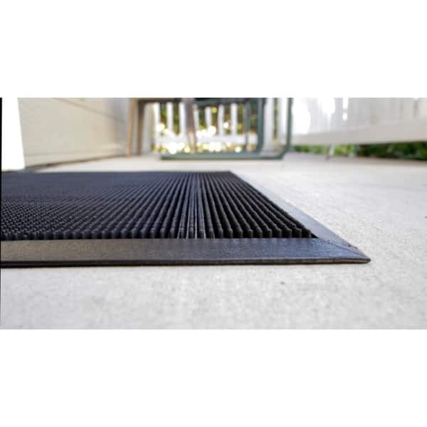 Mats Inc Brush Clean Fingertip Outdoor Entrance Mat Black 3 X 6 Overstock 20456798