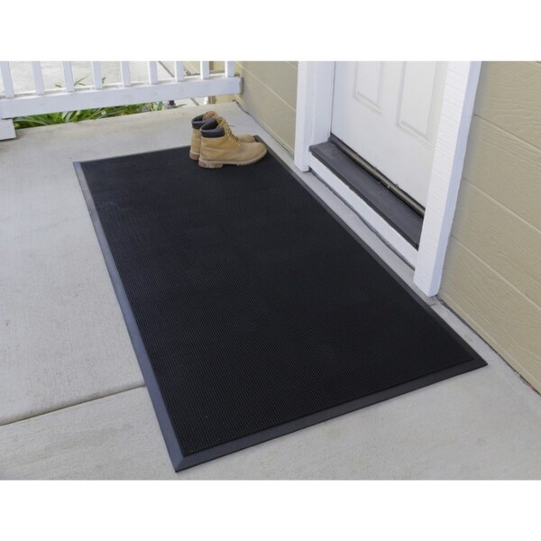 Heavy Duty Outdoor Indoor Front Door Floor Rug Rubber Fingertip Entrance Mat 