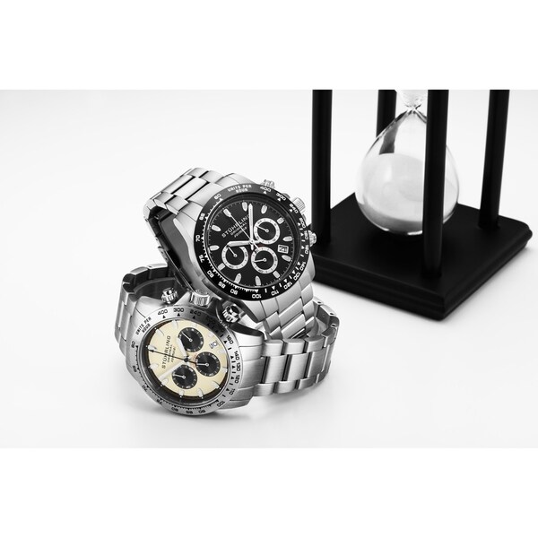 stuhrling original men's stainless steel chronograph watch