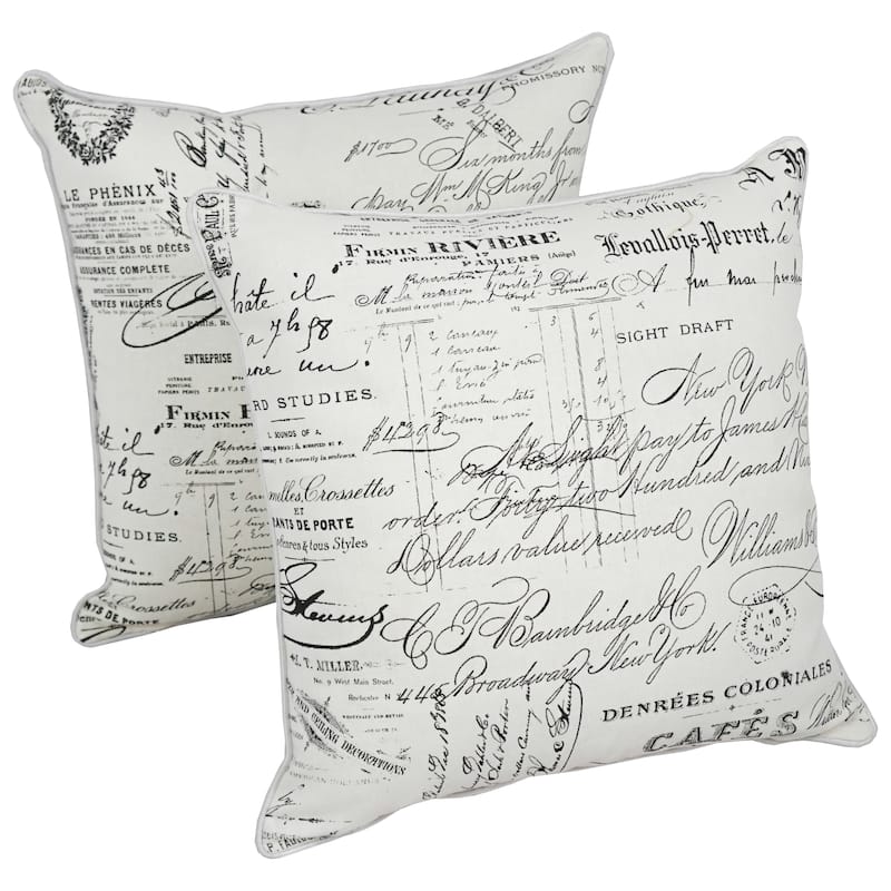 Blazing Needles 18-inch Indoor Designer Throw Pillows (Set of 2)
