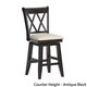 Eleanor Double X Back Wood Swivel Chair by iNSPIRE Q Classic - Thumbnail 6