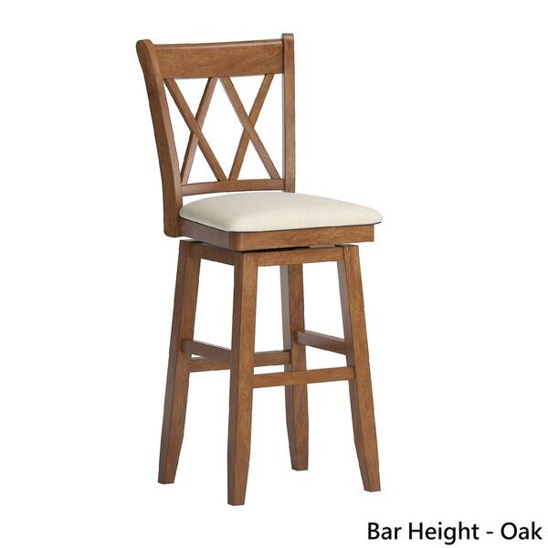 Shop Eleanor Double X Back Wood Swivel Chair By Inspire Q Classic