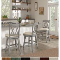 Eleanor Double X Back Wood Swivel Chair by iNSPIRE Q Classic