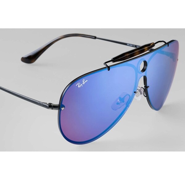 blue violet mirrored ray bans