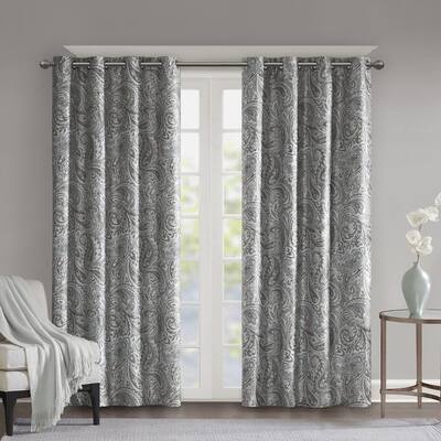 Buy Grey Paisley Curtains Drapes Online At Overstock Our Best