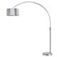 preview thumbnail 8 of 11, ORBITA Brushed Nickel LED Retractable Arc 82-Inch Dimmable Floor Lamp Brushed Nickel PVC Shade