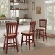 Eleanor Slat Back Wood Swivel Chair by iNSPIRE Q Classic - Thumbnail 5