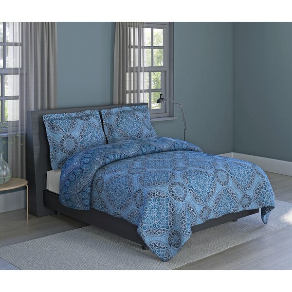 blue queen comforter set