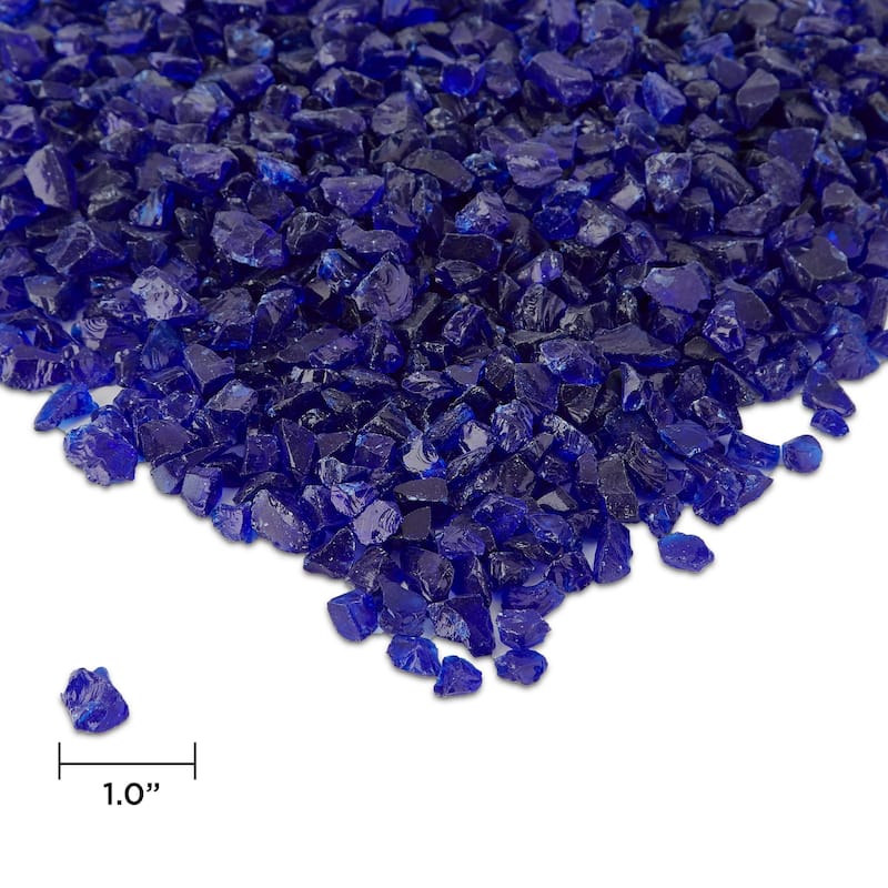 Cobalt Blue Fire Glass - .25 inches
