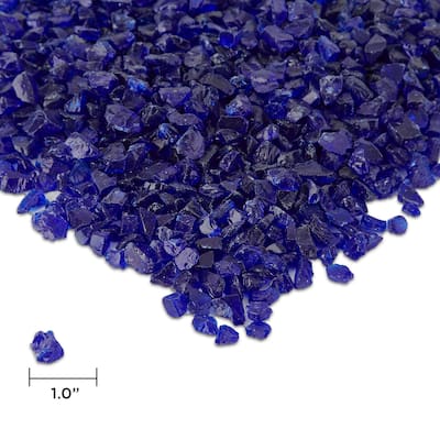 Cobalt Blue Fire Glass - .25 inches