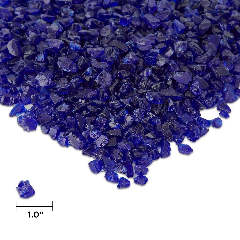 Cobalt Blue Fire Glass - .25 inches