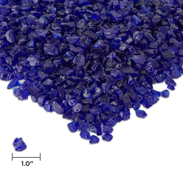 Cobalt Blue Fire Glass - .25 inches