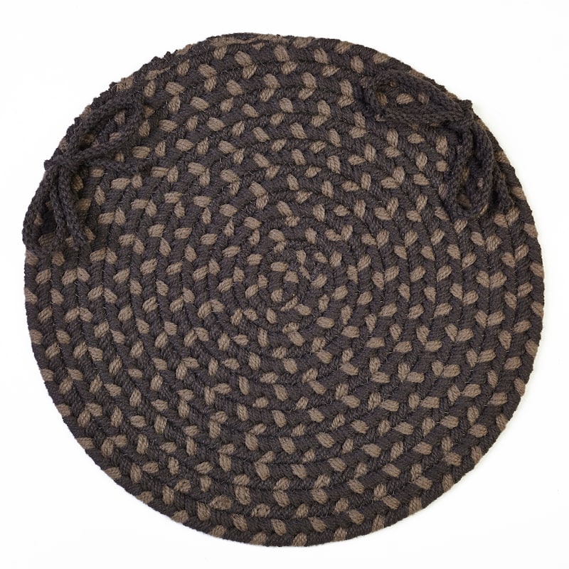 Mission Hill Braided Chair Pads (Set of 4) - brown velvet multi