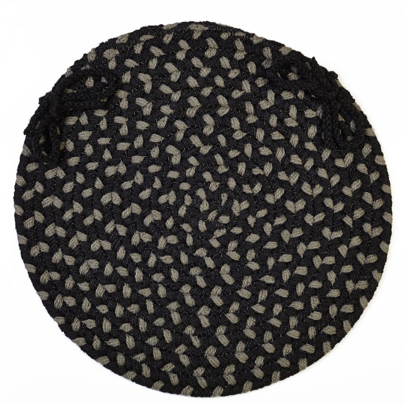 Mission Hill Braided Chair Pads (Set of 4) - Black Multi
