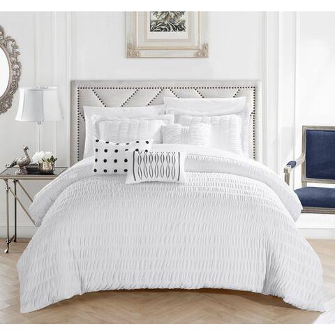 Chic Home Jayrine 6 Piece Ruched Ruffled Comforter Set