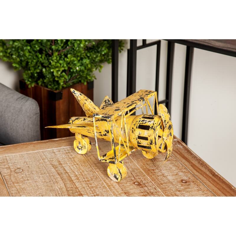 Yellow Metal Vintage Sculpture, 8 x 13 x 9