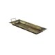 Set of 3 Rustic 20, 22, and 24 Inch Rectangular Gold Iron Trays - Thumbnail 4