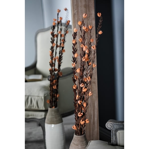 Set of 4 Natural 41 Inch Dried Plant Decorative Sticks Brown