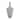 Gray Glass Abstract Decorative Sculpture with Stoppered Top