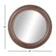 preview thumbnail 5 of 3, Industrial 36 x 36 Inch Round Wooden Mirror Frame - Brown