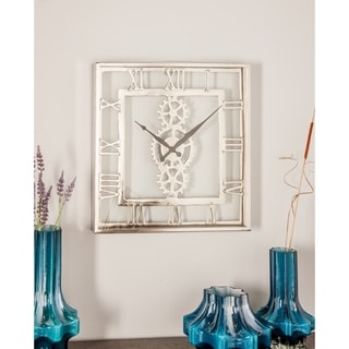 Silver Aluminum Natural Wall Clock 20 x 20 x 2