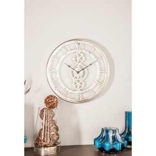 Industrial 20 x 20 Inch Round Metal Wall Clock by Studio 350 - Bed Bath ...