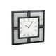 preview thumbnail 3 of 3, Black Glass Mirrored Decorative Wall Clock with Floating Crystals