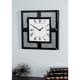 preview thumbnail 1 of 3, Black Glass Mirrored Decorative Wall Clock with Floating Crystals