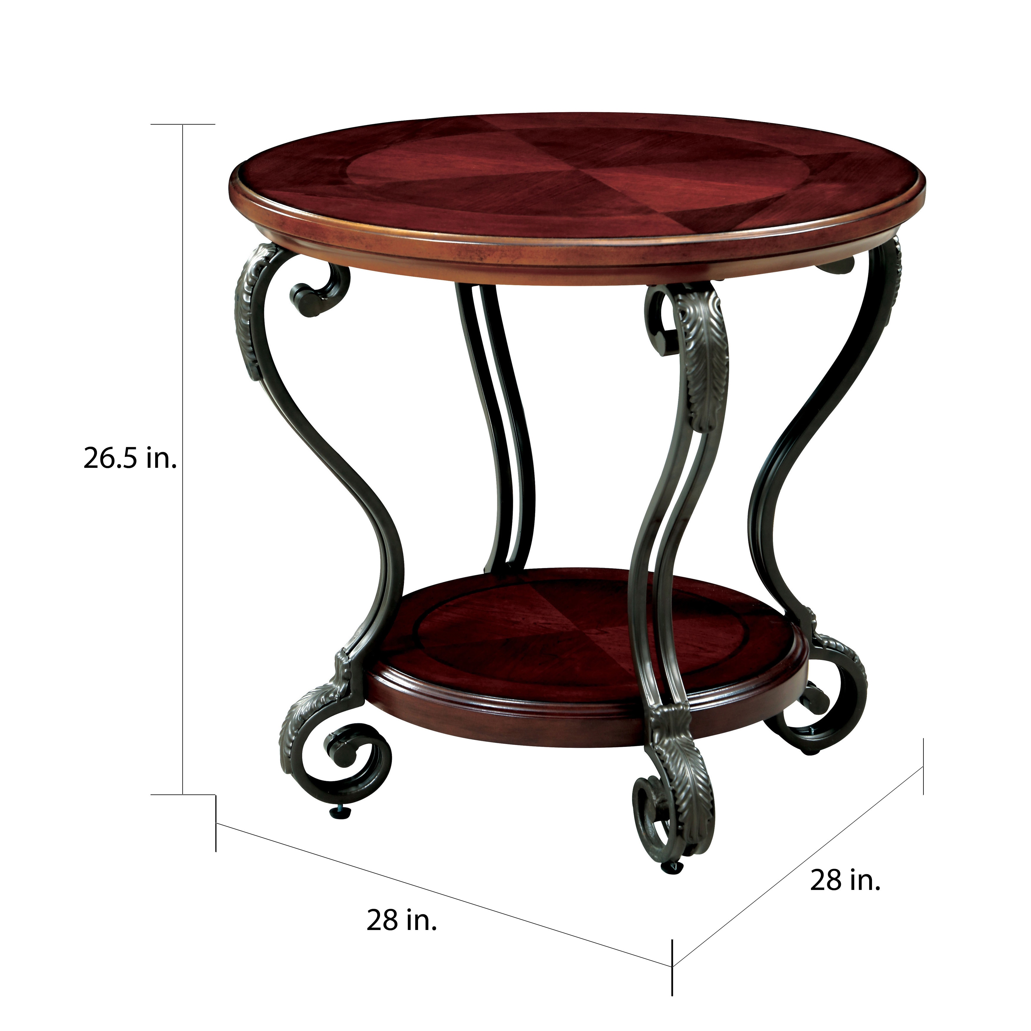 Copper Grove Finnich Elegant Round Top End Table Copper Grove Finnich Elegant Round Top End Table