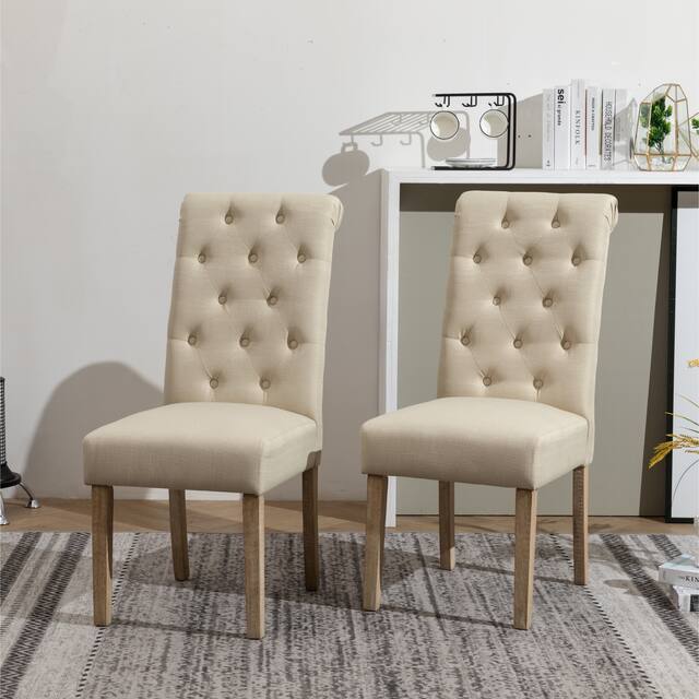Roundhill Furniture Copper Grove Schwalbach Upholstered Parsons Dining Chair (Set of 2)