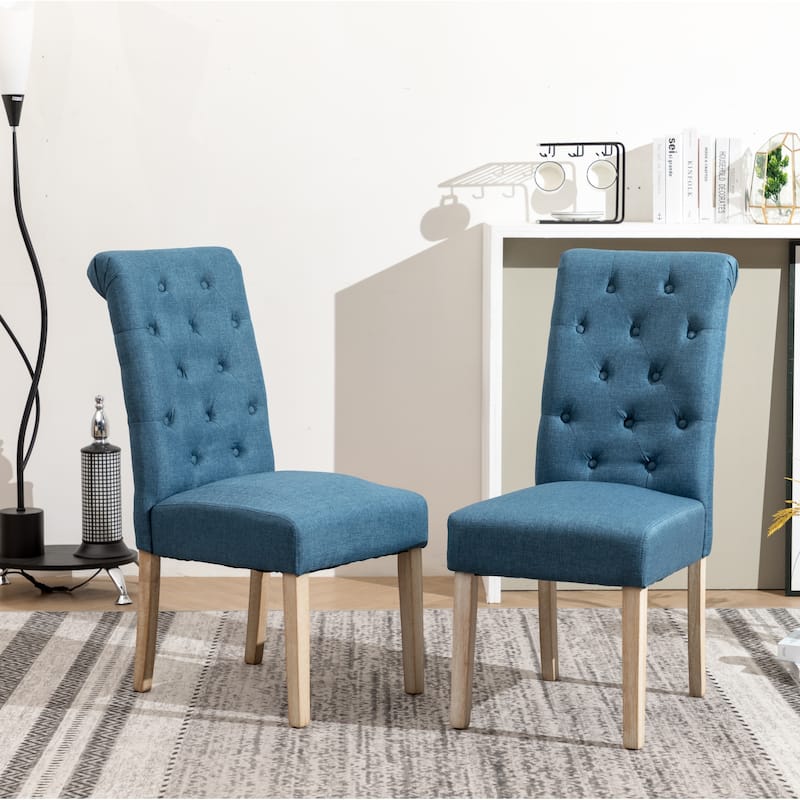 Copper Grove Schwalbach Upholstered Parsons Dining Chair (Set of 2) - Blue