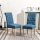 preview thumbnail 39 of 56, Copper Grove Schwalbach Upholstered Parsons Dining Chair (Set of 2) Blue