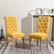 preview thumbnail 49 of 56, Copper Grove Schwalbach Upholstered Parsons Dining Chair (Set of 2) Yellow