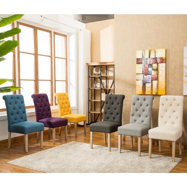 Shop Copper Grove Schwalbach Wood Tufted Parsons Dining Chairs (Set of